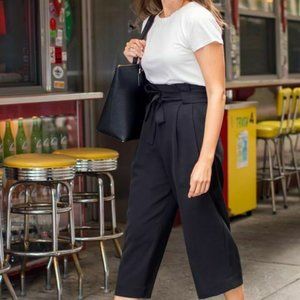 COS Paper Bag Crop Wide Leg Culotte